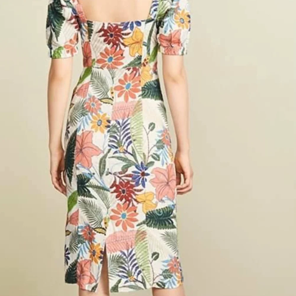 FARM RIO Vintage Garden Midi Puffed Sleeve Dress - Picture 2 of 5